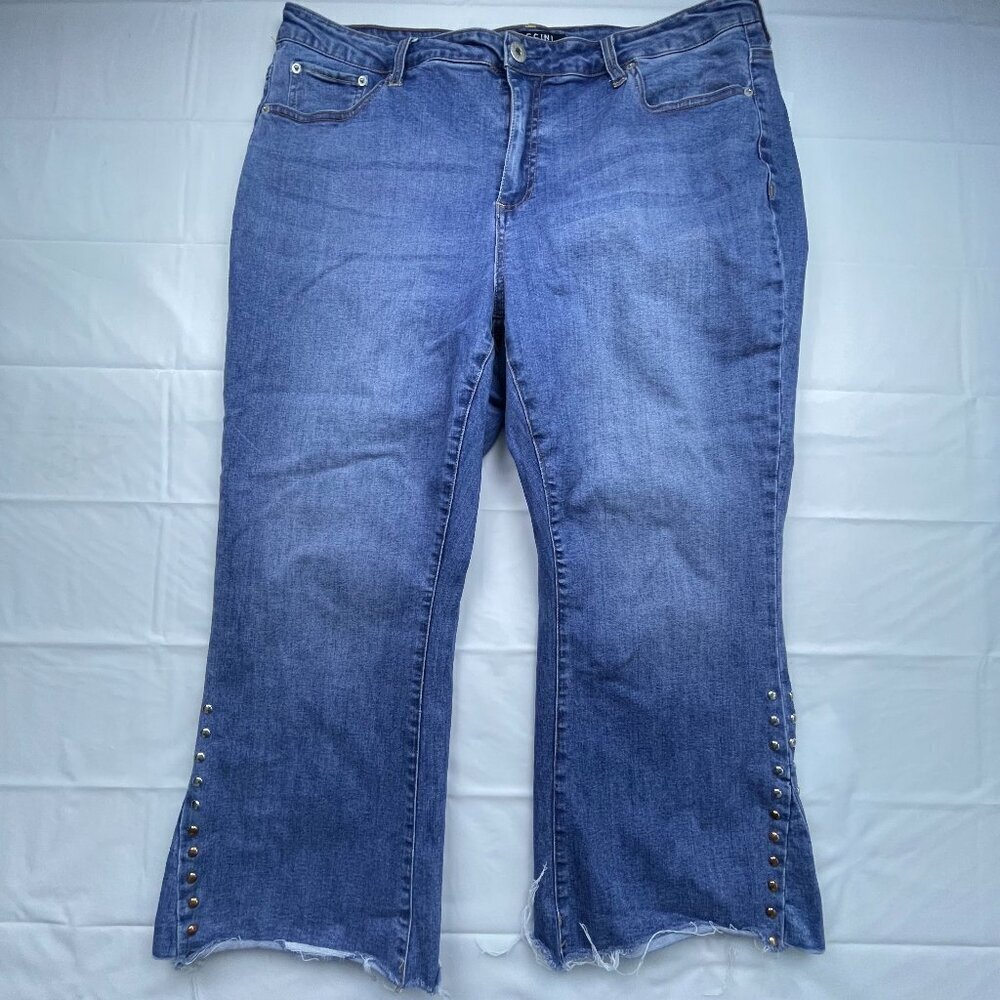 Ashley Stewart Baccini Capri Jeans Size 18 - Picture 1 of 7